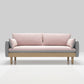 Loose Back 29.52" D x 29.92" H Sofa Slipcovered Wooden Linen Sofa Pink Clearhalo 'furn' 'furn_sofas' 'Furniture' 'furniture_sofas' 'kitchen' 'kitchen_sofas' 'Living Room Furniture' 'Sofa' 'sofas' 4648120