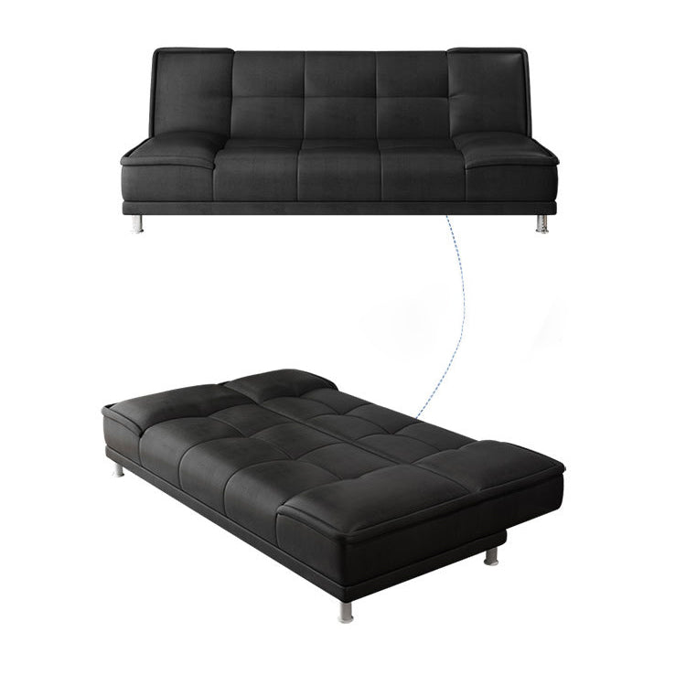 Contemporary Convertible Footrest Stool Sofa Bed with Biscuit Back Clearhalo 'furn' 'furn_sofas' 'Furniture' 'furniture_sofas' 'kitchen' 'kitchen_sofas' 'Living Room Furniture' 'Sofa' 'sofas' 4648138