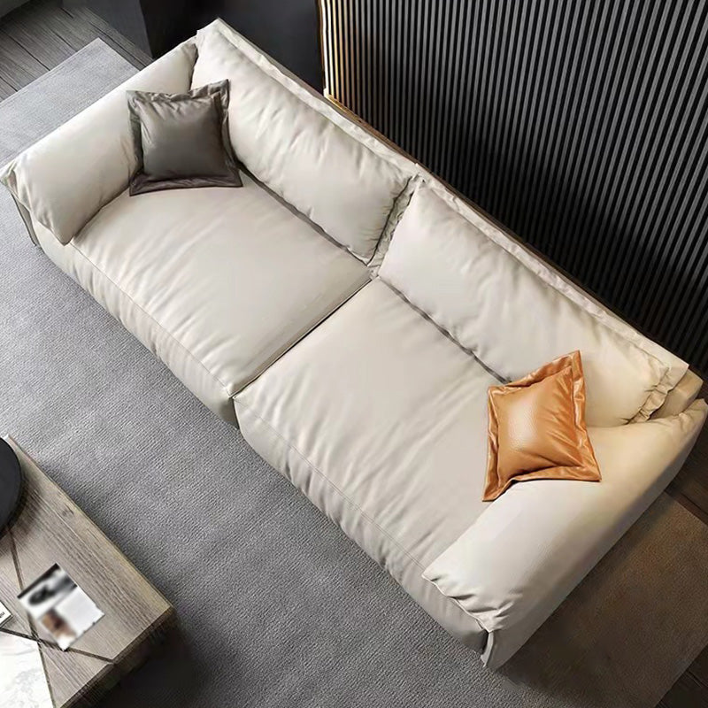 Square Armrest Latex Sponge Seat Filled with Pine Base Rectangular Sofa 110"L x 39.5"W x 31.5"H Clearhalo 'furn' 'furn_sofas' 'Furniture' 'furniture_sofas' 'kitchen' 'kitchen_sofas' 'Living Room Furniture' 'Sofa' 'sofas' 4648151