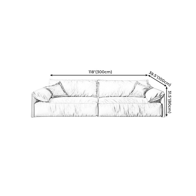 Square Armrest Latex Sponge Seat Filled with Pine Base Rectangular Sofa Clearhalo 'furn' 'furn_sofas' 'Furniture' 'furniture_sofas' 'kitchen' 'kitchen_sofas' 'Living Room Furniture' 'Sofa' 'sofas' 4648161