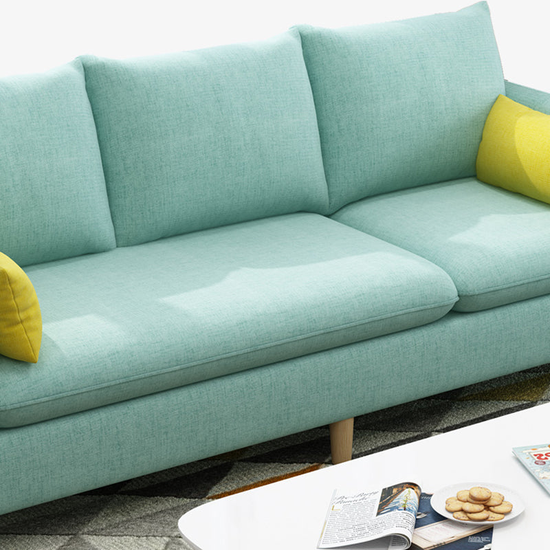 Modern Tuxedo Arm Sofa with Bolster Pillows Standard Sofa with Storage for Living Room Clearhalo 'furn' 'furn_sofas' 'Furniture' 'furniture_sofas' 'kitchen' 'kitchen_sofas' 'Living Room Furniture' 'Sofa' 'sofas' 4648173