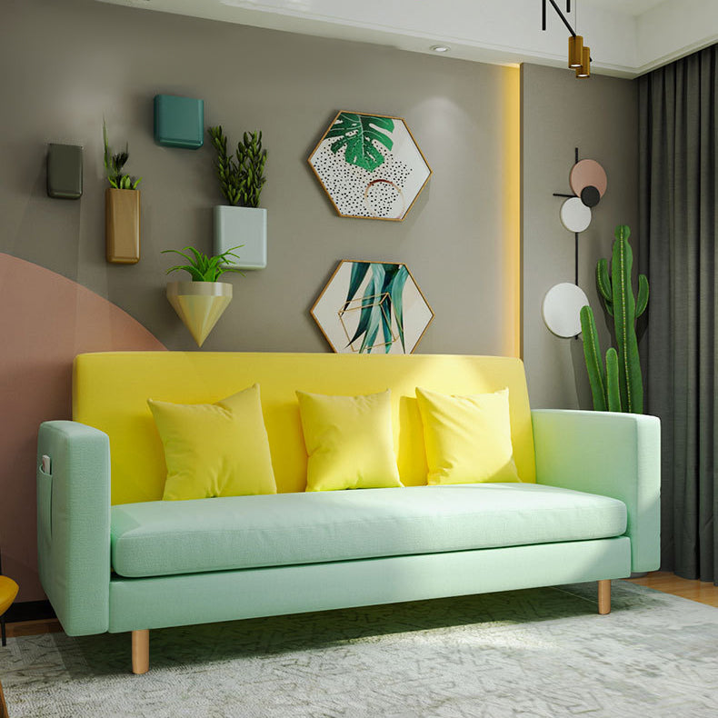 Scandinavian Tight Back Sofa with Storage and Square Arm 65H Clearhalo 'furn' 'furn_sofas' 'Furniture' 'furniture_sofas' 'kitchen' 'kitchen_sofas' 'Living Room Furniture' 'Sofa' 'sofas' 4648177