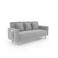 Scandinavian Tight Back Sofa with Storage and Square Arm 65H Light Gray Clearhalo 'furn' 'furn_sofas' 'Furniture' 'furniture_sofas' 'kitchen' 'kitchen_sofas' 'Living Room Furniture' 'Sofa' 'sofas' 4648179