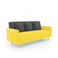 Scandinavian Tight Back Sofa with Storage and Square Arm 65H Light Grey-Yellow Clearhalo 'furn' 'furn_sofas' 'Furniture' 'furniture_sofas' 'kitchen' 'kitchen_sofas' 'Living Room Furniture' 'Sofa' 'sofas' 4648186