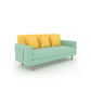 Scandinavian Tight Back Sofa with Storage and Square Arm 65H Yellow-Green Clearhalo 'furn' 'furn_sofas' 'Furniture' 'furniture_sofas' 'kitchen' 'kitchen_sofas' 'Living Room Furniture' 'Sofa' 'sofas' 4648189