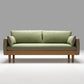 Linen Loose Back Sofa 29.92" High 3-Seat Square Arm Loveseat Green Clearhalo 'furn' 'furn_sofas' 'Furniture' 'furniture_sofas' 'kitchen' 'kitchen_sofas' 'Living Room Furniture' 'Sofa' 'sofas' 4648200