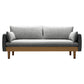 Linen Loose Back Sofa 29.92" High 3-Seat Square Arm Loveseat 55.1"L x 29.5"W x 29.5"H Gray Clearhalo 'furn' 'furn_sofas' 'Furniture' 'furniture_sofas' 'kitchen' 'kitchen_sofas' 'Living Room Furniture' 'Sofa' 'sofas' 4648206
