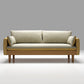 Linen Loose Back Sofa 29.92" High 3-Seat Square Arm Loveseat Light Yellow Clearhalo 'furn' 'furn_sofas' 'Furniture' 'furniture_sofas' 'kitchen' 'kitchen_sofas' 'Living Room Furniture' 'Sofa' 'sofas' 4648208