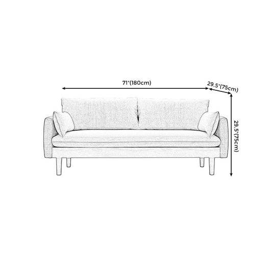 Linen Loose Back Sofa 29.92" High 3-Seat Square Arm Loveseat Clearhalo 'furn' 'furn_sofas' 'Furniture' 'furniture_sofas' 'kitchen' 'kitchen_sofas' 'Living Room Furniture' 'Sofa' 'sofas' 4648217