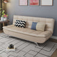 Modern Armless Metal Legs Sofa Faux Leather/Fabric Convertible Sofa Beige Clearhalo 'furn' 'furn_sofas' 'Furniture' 'furniture_sofas' 'kitchen' 'kitchen_sofas' 'Living Room Furniture' 'Sofa' 'sofas' 4648249