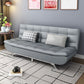 Modern Armless Metal Legs Sofa Faux Leather/Fabric Convertible Sofa Smoke Gray Clearhalo 'furn' 'furn_sofas' 'Furniture' 'furniture_sofas' 'kitchen' 'kitchen_sofas' 'Living Room Furniture' 'Sofa' 'sofas' 4648259