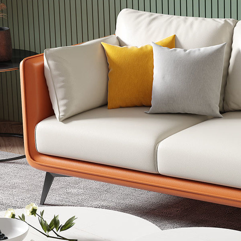 Contemporary Pillow Top Arm Reclining Sofa with Sewn Pillow Back Clearhalo 'furn' 'furn_sofas' 'Furniture' 'furniture_sofas' 'kitchen' 'kitchen_sofas' 'Living Room Furniture' 'Sofa' 'sofas' 4648285