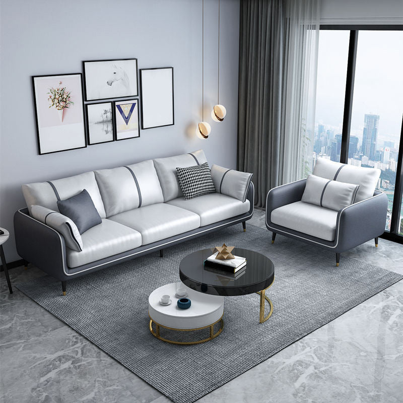 Stationary Stain Resistant 3 Seater Living Room Standard Sofa with Multiple Cushions Clearhalo 'furn' 'furn_sofas' 'Furniture' 'furniture_sofas' 'kitchen' 'kitchen_sofas' 'Living Room Furniture' 'Sofa' 'sofas' 4648297