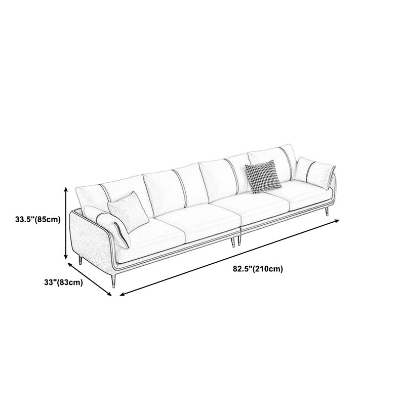 Stationary Stain Resistant 3 Seater Living Room Standard Sofa with Multiple Cushions Clearhalo 'furn' 'furn_sofas' 'Furniture' 'furniture_sofas' 'kitchen' 'kitchen_sofas' 'Living Room Furniture' 'Sofa' 'sofas' 4648307
