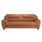 Modern Leather Match Pillow Top Arm Sewn Pillow Back Sofa for Living Room 87"L x 30"W x 31.5"H Brown Clearhalo 'furn' 'furn_sofas' 'Furniture' 'furniture_sofas' 'kitchen' 'kitchen_sofas' 'Living Room Furniture' 'Sofa' 'sofas' 4648323