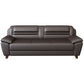 Modern Leather Match Pillow Top Arm Sewn Pillow Back Sofa for Living Room 59"L x 30"W x 31.5"H Coffee Clearhalo 'furn' 'furn_sofas' 'Furniture' 'furniture_sofas' 'kitchen' 'kitchen_sofas' 'Living Room Furniture' 'Sofa' 'sofas' 4648324