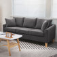 3-Seat Cushions Sofa 68.11*27.56*28.35 Slipcovered Square Arm Sofa Dark Gray Clearhalo 'furn' 'furn_sofas' 'Furniture' 'furniture_sofas' 'kitchen' 'kitchen_sofas' 'Living Room Furniture' 'Sofa' 'sofas' 4648331