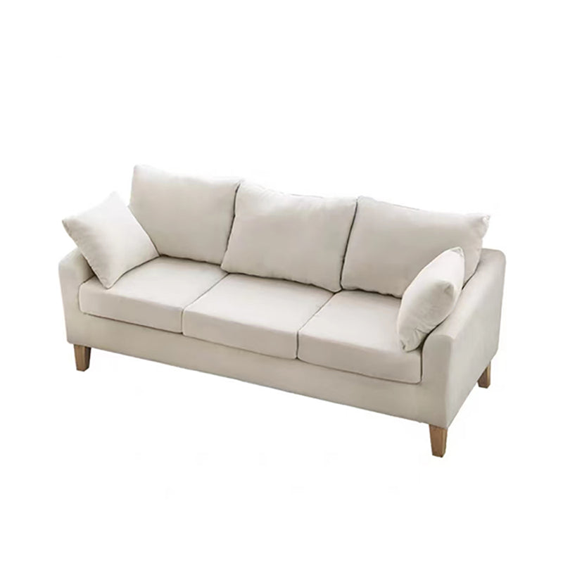3-Seat Cushions Sofa 68.11*27.56*28.35 Slipcovered Square Arm Sofa Clearhalo 'furn' 'furn_sofas' 'Furniture' 'furniture_sofas' 'kitchen' 'kitchen_sofas' 'Living Room Furniture' 'Sofa' 'sofas' 4648341