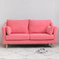 Scandinavian Loose Back Sofa 27.17" H Square Arm Slipcovered Loveseat Rose Bloom Clearhalo 'Furniture' 'furniture_sofas' 'kitchen' 'kitchen_sofas' 'Living Room Furniture' 'Sofa' 'sofas' 4648353