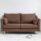 Scandinavian Loose Back Sofa 27.17" H Square Arm Slipcovered Loveseat Coffee Clearhalo 'Furniture' 'furniture_sofas' 'kitchen' 'kitchen_sofas' 'Living Room Furniture' 'Sofa' 'sofas' 4648358