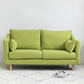 Scandinavian Loose Back Sofa 27.17" H Square Arm Slipcovered Loveseat Mint Green Clearhalo 'Furniture' 'furniture_sofas' 'kitchen' 'kitchen_sofas' 'Living Room Furniture' 'Sofa' 'sofas' 4648360