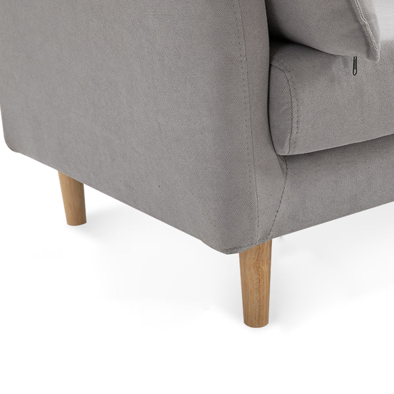 Scandinavian Loose Back Sofa 27.17" H Square Arm Slipcovered Loveseat Clearhalo 'Furniture' 'furniture_sofas' 'kitchen' 'kitchen_sofas' 'Living Room Furniture' 'Sofa' 'sofas' 4648361