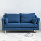 Scandinavian Loose Back Sofa 27.17" H Square Arm Slipcovered Loveseat Dark Blue Clearhalo 'Furniture' 'furniture_sofas' 'kitchen' 'kitchen_sofas' 'Living Room Furniture' 'Sofa' 'sofas' 4648362