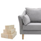 Scandinavian Loose Back Sofa 27.17" H Square Arm Slipcovered Loveseat Clearhalo 'Furniture' 'furniture_sofas' 'kitchen' 'kitchen_sofas' 'Living Room Furniture' 'Sofa' 'sofas' 4648365