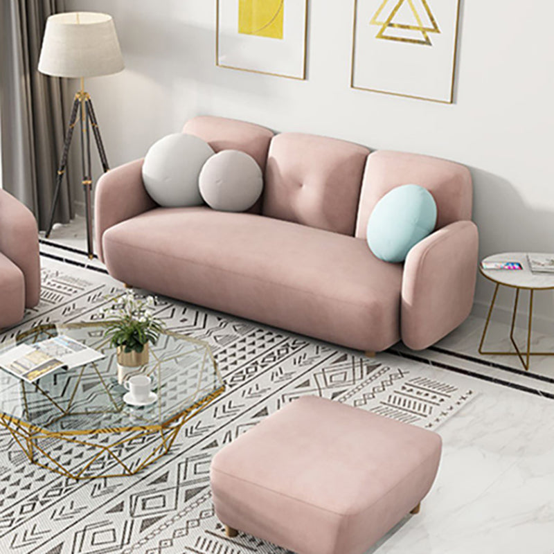 Modern Macaroon 3/4 Seater Sofa Square Arm Standard Cushions Sofa Clearhalo 'furn' 'furn_sofas' 'Furniture' 'furniture_sofas' 'kitchen' 'kitchen_sofas' 'Living Room Furniture' 'Sofa' 'sofas' 4648375