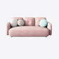 Modern Macaroon 3/4 Seater Sofa Square Arm Standard Cushions Sofa 83"L x 29"W x 31"H Nude Pink Clearhalo 'furn' 'furn_sofas' 'Furniture' 'furniture_sofas' 'kitchen' 'kitchen_sofas' 'Living Room Furniture' 'Sofa' 'sofas' 4648379