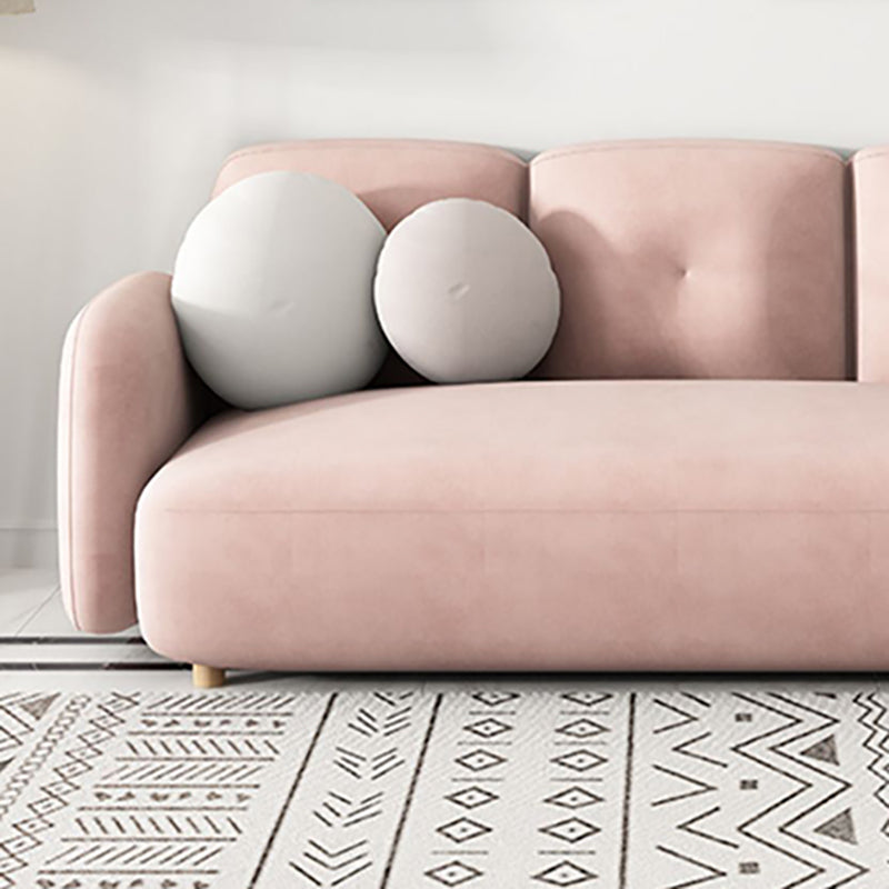 Modern Macaroon 3/4 Seater Sofa Square Arm Standard Cushions Sofa Clearhalo 'furn' 'furn_sofas' 'Furniture' 'furniture_sofas' 'kitchen' 'kitchen_sofas' 'Living Room Furniture' 'Sofa' 'sofas' 4648388