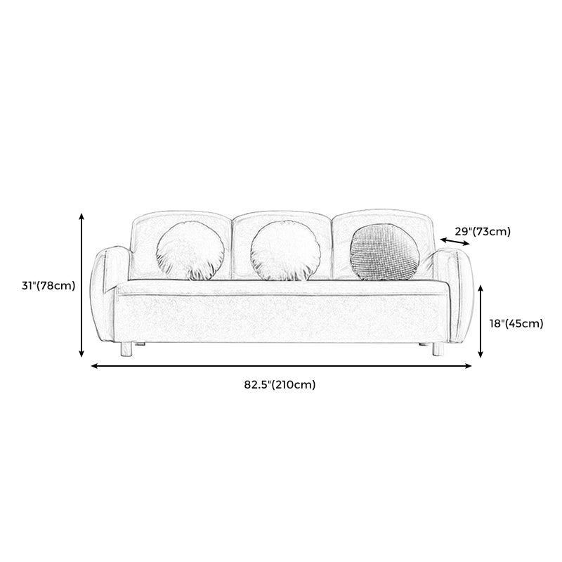 Modern Macaroon 3/4 Seater Sofa Square Arm Standard Cushions Sofa Clearhalo 'furn' 'furn_sofas' 'Furniture' 'furniture_sofas' 'kitchen' 'kitchen_sofas' 'Living Room Furniture' 'Sofa' 'sofas' 4648394