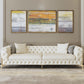 27.95"H Contemporary Glam Leather Beige Tuxedo Arm Sofa For Living Room 83"L x 38"W x 28"H Clearhalo 'furn' 'furn_sofas' 'Furniture' 'furniture_sofas' 'kitchen' 'kitchen_sofas' 'Living Room Furniture' 'Sofa' 'sofas' 4648395