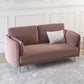 Mid-Century Modern Square Arm Sofa 32.2-In High Cushions Slipcovered Sofa 63"L x 29.5"W x 32"H Purple Pink Clearhalo 'furn' 'furn_sofas' 'Furniture' 'furniture_sofas' 'kitchen' 'kitchen_sofas' 'Living Room Furniture' 'Sofa' 'sofas' 4648407