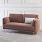 Mid-Century Modern Square Arm Sofa 32.2-In High Cushions Slipcovered Sofa 71"L x 29.5"W x 32"H Purple Pink Clearhalo 'furn' 'furn_sofas' 'Furniture' 'furniture_sofas' 'kitchen' 'kitchen_sofas' 'Living Room Furniture' 'Sofa' 'sofas' 4648409