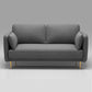 Mid-Century Modern Square Arm Sofa 32.2-In High Cushions Slipcovered Sofa Dark Gray Clearhalo 'furn' 'furn_sofas' 'Furniture' 'furniture_sofas' 'kitchen' 'kitchen_sofas' 'Living Room Furniture' 'Sofa' 'sofas' 4648411