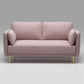 Mid-Century Modern Square Arm Sofa 32.2-In High Cushions Slipcovered Sofa Pink Clearhalo 'furn' 'furn_sofas' 'Furniture' 'furniture_sofas' 'kitchen' 'kitchen_sofas' 'Living Room Furniture' 'Sofa' 'sofas' 4648412