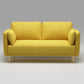 Mid-Century Modern Square Arm Sofa 32.2-In High Cushions Slipcovered Sofa Yellow Clearhalo 'furn' 'furn_sofas' 'Furniture' 'furniture_sofas' 'kitchen' 'kitchen_sofas' 'Living Room Furniture' 'Sofa' 'sofas' 4648417