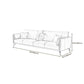 Grey Stain Resistant Settee Couch Square Arm Loose Back Loveseat Clearhalo 'furn' 'furn_sofas' 'Furniture' 'furniture_sofas' 'kitchen' 'kitchen_sofas' 'Living Room Furniture' 'Sofa' 'sofas' 4648455