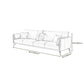 Grey Stain Resistant Settee Couch Square Arm Loose Back Loveseat Clearhalo 'furn' 'furn_sofas' 'Furniture' 'furniture_sofas' 'kitchen' 'kitchen_sofas' 'Living Room Furniture' 'Sofa' 'sofas' 4648456