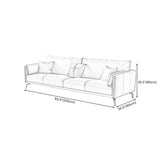 Grey Stain Resistant Settee Couch Square Arm Loose Back Loveseat Clearhalo 'furn' 'furn_sofas' 'Furniture' 'furniture_sofas' 'kitchen' 'kitchen_sofas' 'Living Room Furniture' 'Sofa' 'sofas' 4648456