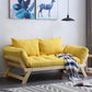 Modern Wood and Fabric Sofa Convertible Flared Arm Sofa for Living Room Yellow Clearhalo 'Furniture' 'furniture_sofas' 'kitchen' 'kitchen_sofas' 'Living Room Furniture' 'Sofa' 'sofas' 4648467