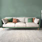Stain Resistant Square Arm 3/4-Seat Sofa Extra Long Faux Leather Settee 102''L x36"W x 31.5"H White Green Clearhalo 'furn' 'furn_sofas' 'Furniture' 'furniture_sofas' 'kitchen' 'kitchen_sofas' 'Living Room Furniture' 'Sofa' 'sofas' 4648476