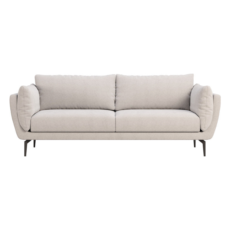 Sofa Chaise for Apartment Flared Arm Sofa for Home Living Room White 33"H x 83"L x 33.5"W Sponge Clearhalo 'Furniture' 'furniture_sofas' 'kitchen' 'kitchen_sofas' 'Living Room Furniture' 'Sofa' 'sofas' 4648495