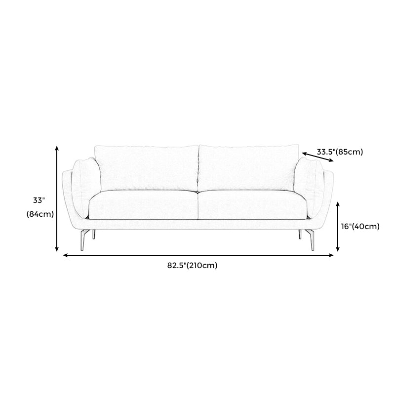 Sofa Chaise for Apartment Flared Arm Sofa for Home Living Room Clearhalo 'Furniture' 'furniture_sofas' 'kitchen' 'kitchen_sofas' 'Living Room Furniture' 'Sofa' 'sofas' 4648503