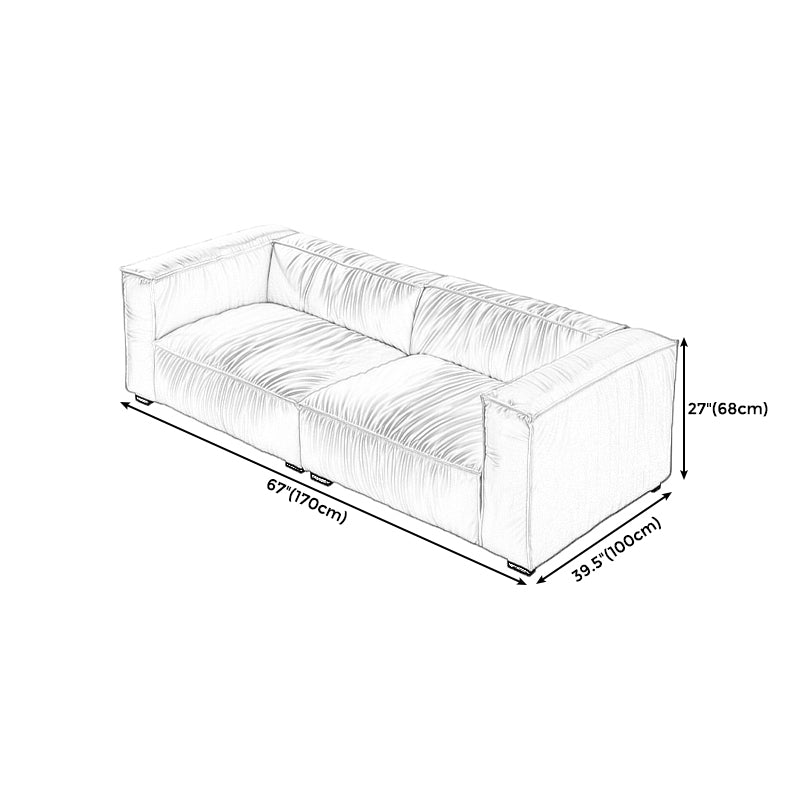 Modern Cushions Sofa 39"W Sofa with Square Arm for Living Room Clearhalo 'furn' 'furn_sofas' 'Furniture' 'furniture_sofas' 'kitchen' 'kitchen_sofas' 'Living Room Furniture' 'Sofa' 'sofas' 4648511
