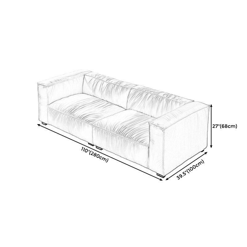 Modern Cushions Sofa 39"W Sofa with Square Arm for Living Room Clearhalo 'furn' 'furn_sofas' 'Furniture' 'furniture_sofas' 'kitchen' 'kitchen_sofas' 'Living Room Furniture' 'Sofa' 'sofas' 4648514