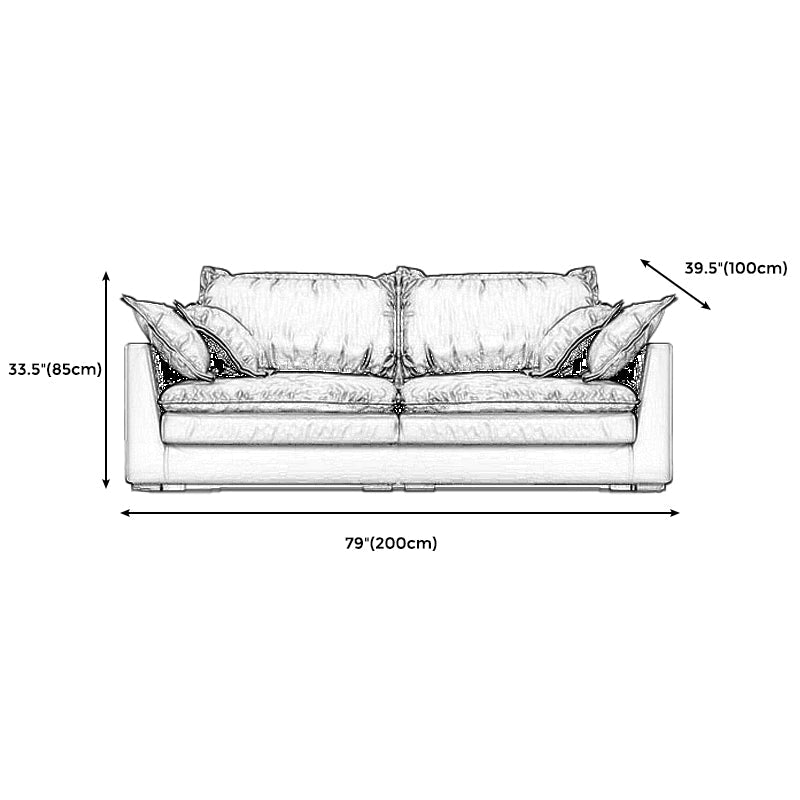 Black Stain Resistant Contemporary Faux Leather Square Arm Sofa with Bolster Pillows Clearhalo 'furn' 'furn_sofas' 'Furniture' 'furniture_sofas' 'kitchen' 'kitchen_sofas' 'Living Room Furniture' 'Sofa' 'sofas' 4648532