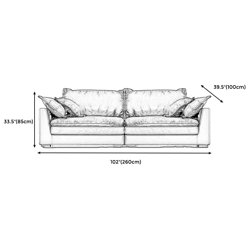 Black Stain Resistant Contemporary Faux Leather Square Arm Sofa with Bolster Pillows Clearhalo 'furn' 'furn_sofas' 'Furniture' 'furniture_sofas' 'kitchen' 'kitchen_sofas' 'Living Room Furniture' 'Sofa' 'sofas' 4648535