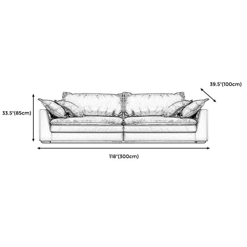 Black Stain Resistant Contemporary Faux Leather Square Arm Sofa with Bolster Pillows Clearhalo 'furn' 'furn_sofas' 'Furniture' 'furniture_sofas' 'kitchen' 'kitchen_sofas' 'Living Room Furniture' 'Sofa' 'sofas' 4648537